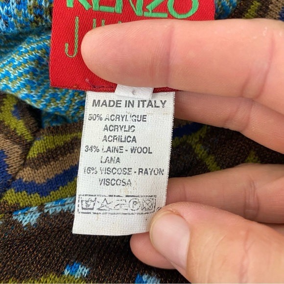 KENZO Jungle Floral Wool Blend Sweater size Large - Picture 4 of 5